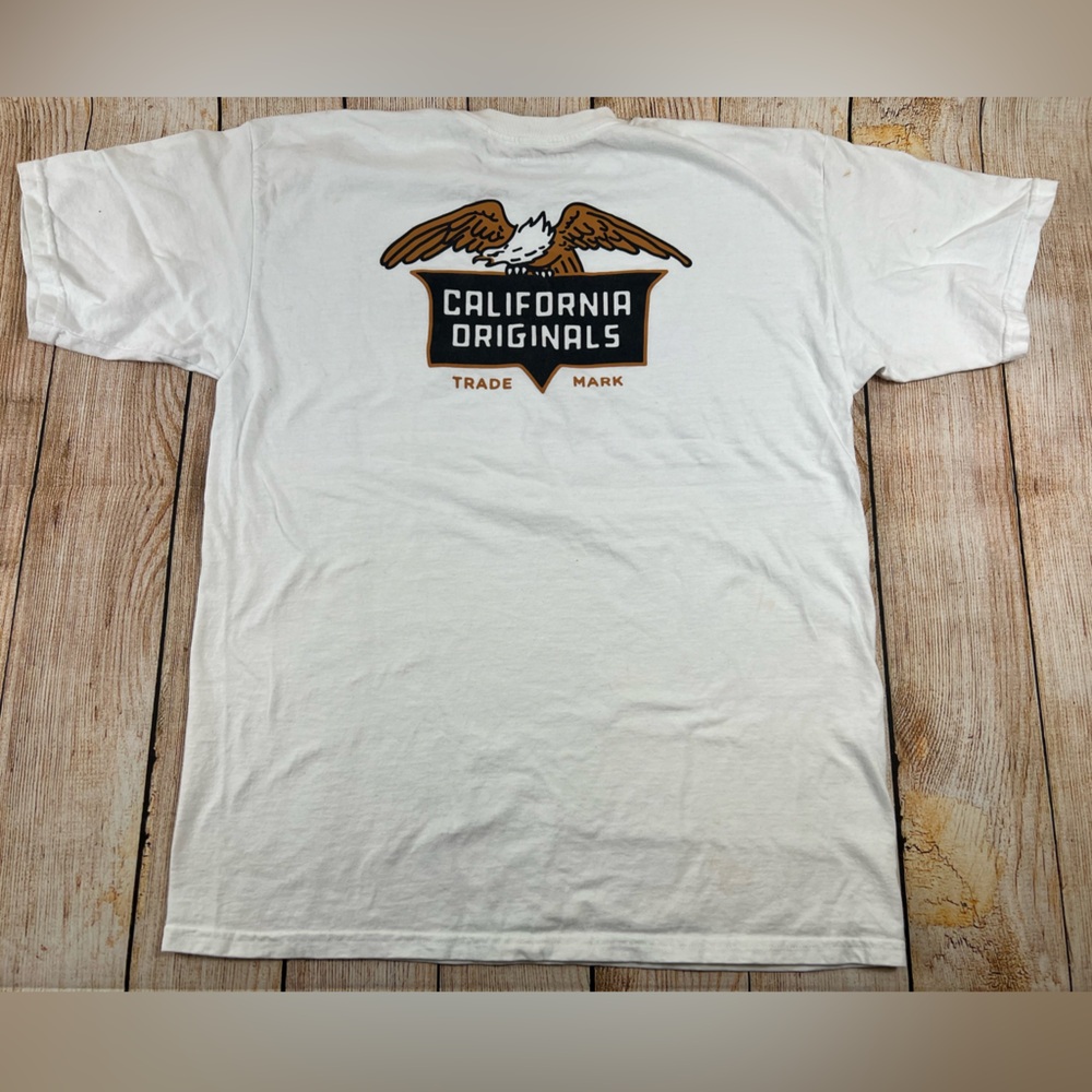 California Originals Eagle White T Shirt Size Large